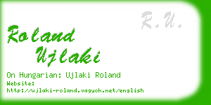 roland ujlaki business card